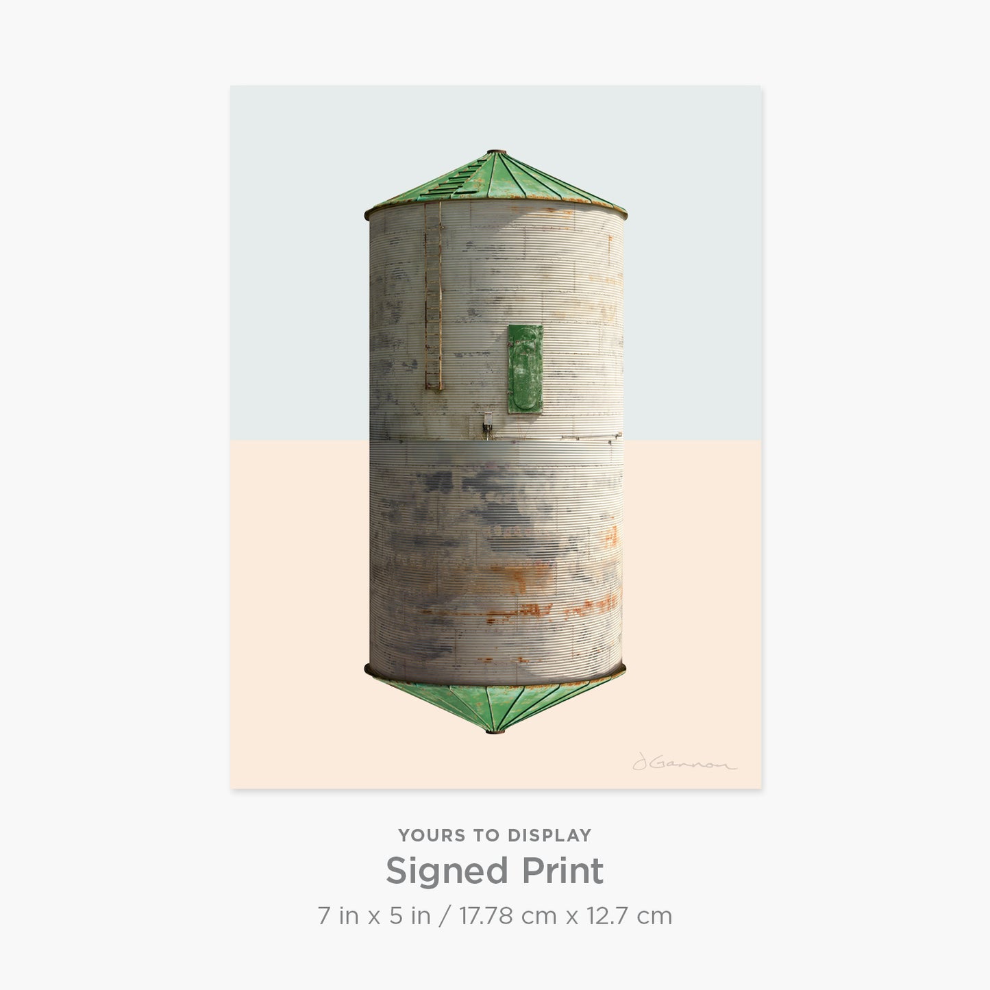 Artcard + Print - Ashmore Illinois Grain Bin